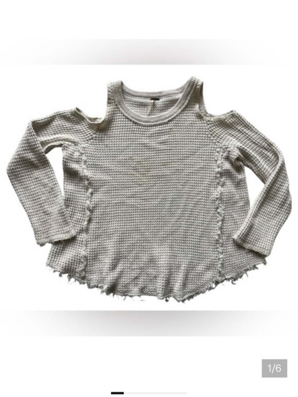 Free people sunrise sunset cold shoulder knit sweater